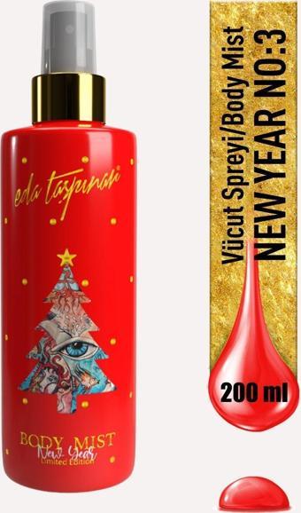 New Year Red No:3 Body Mist Yılbaşı Vücut Spreyi -200 ML (EGY0009)