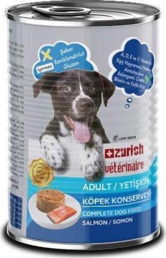 Zurich Veterinaire Pate Somonlu Yetişkin Köpek Konservesi 415 gr