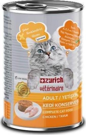 Zurich Veterinaire Pate Tavuklu Yetişkin Kedi Konservesi 415 gr