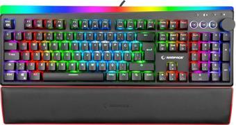 Rampage KB-R97 X-TRACER Siyah RGB Aydınlatmalı Red Red Switch Tam Türkçe Bilek Destekli Gaming Oyunc