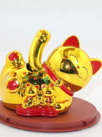 Maneki Neko Feng Shui Bereket Şans Mutluluk Çağıran Şans Kedisi Solar Panelli Hareketli Pati Feng Sh