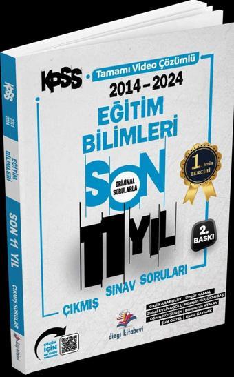 2025 KPSS Eğitim Bilimleri Son 11 Yıl Video Çözümlü Çıkmış Sorular - Dizgi Kitap Yayınları