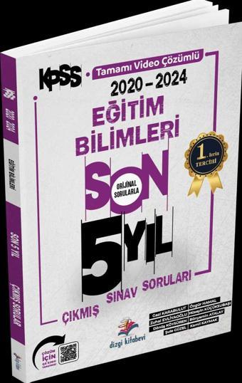 2025 KPSS Eğitim Bilimleri Son 5 Yıl Video Çözümlü Çıkmış Sorular - Dizgi Kitap Yayınları