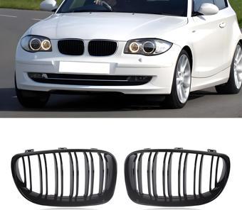 S-Dizayn Bmw 1 Serisi E81/E87 Ön Panjur Böbrek Mat Siyah M1 Model 2008-2012