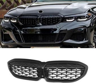 S-Dizayn Bmw 3 Serisi G20/G28 Ön Panjur Böbrek Parlak Siyah Piano Black Diamond Model 2017 Üzeri