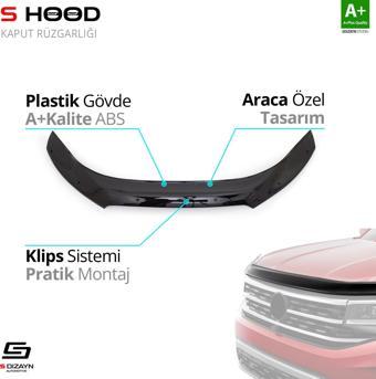 S-Dizayn Chevrolet Captiva ABS Plastik Kaput Rüzgarlığı 2011-2018 A+Kalite