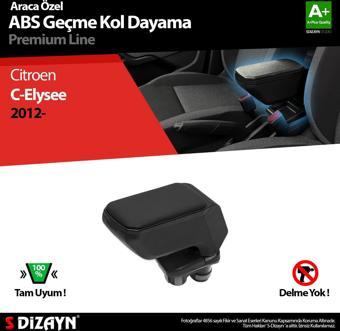 S-Dizayn Citroen C-Elysee Kol Dayama Kolçak Geçmeli ABS Siyah 2012 Üzeri A+Kalite