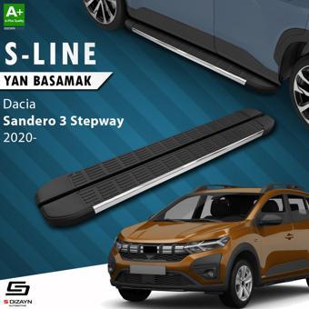 S-Dizayn Dacia Sandero 3 Stepway S-Line Krom Yan Basamak 183 Cm 2020 Üzeri