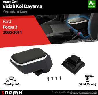 S-Dizayn Ford Focus 2 Kol Dayama Kolçak ABS Vidalı Gri 2005-2011 A+Kalite