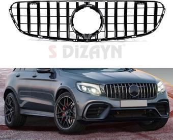 S-Dizayn Mercedes GLC X253 Ön Panjur Parlak Siyah Piano Black GTR Model 2015-2019