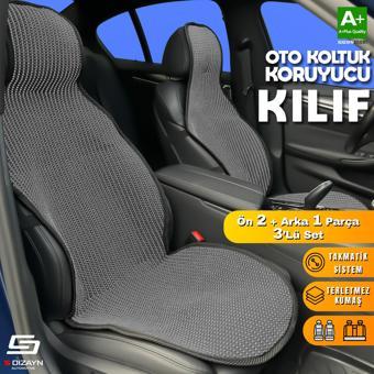 S-Dizayn Oto Koltuk Koruyucu Kılıf Füme Universal 2+1 Parça Ön Arka A+ Kalite