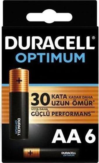 Duracell Optimum 6'lı Alkalin AA Kalem Pil