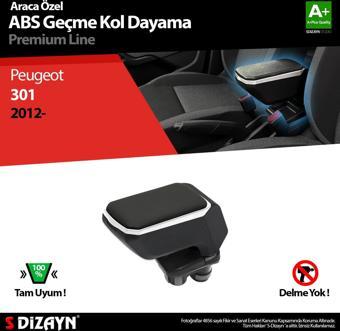 S-Dizayn Peugeot 301 Kol Dayama Kolçak Geçmeli ABS Gri 2012 Üzeri A+Kalite