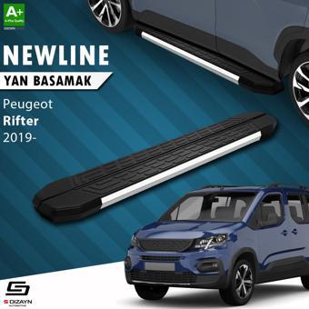 S-Dizayn Peugeot Rifter Uzun Şase NewLine Krom Yan Basamak 219 Cm 2019 Üzeri