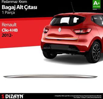 S-Dizayn Renault Clio 4 HB Krom Bagaj Alt Çıtası 2012 Üzeri