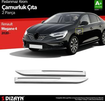 S-Dizayn Renault Megane 4 Krom Çamurluk Sinyal Çıtası 2 Prç. 2020 Üzeri
