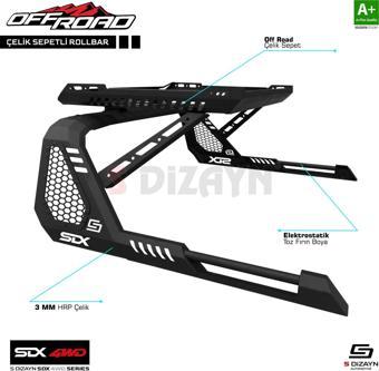 S-Dizayn SDX 4WD Off Road Mitsubishi L200 4 Sepetli Çelik Roll Bar V1 2011-2015