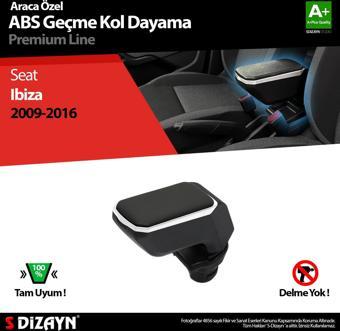 S-Dizayn Seat Ibiza Kol Dayama Kolçak Geçmeli ABS Gri 2009-2016 A+Kalite