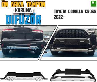 S-Dizayn Toyota Corolla Cross Ön ve Arka Tampon Koruma Difüzör Seti 2022 Üzeri A+ Kalite