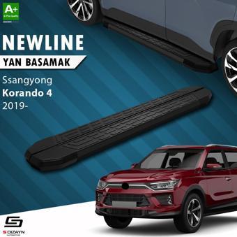 S-Dizayn Ssangyong Korando NewLine Siyah Yan Basamak 183 Cm 2019 Üzeri