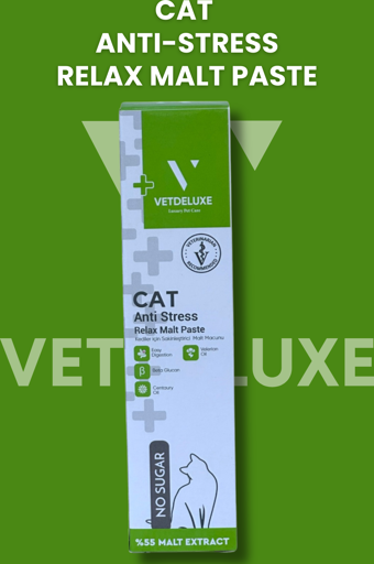 Vetdeluxe Anti Stress Relax Malte Paste Sakinleştirici Tüy Yumağı Önleyici Yetişkin Kedi Malt Macunu 100 Gr