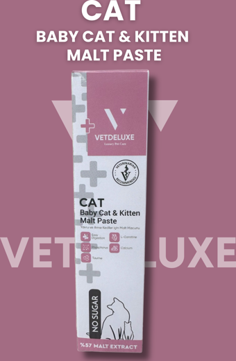 Vetdeluxe Babycat Kitten MaltePaste Tüy Yumağı Önleyici Yavru Hamile ve Emziren Kedi Malt Macunu 100 Gr