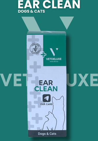 Vetdeluxe Ear Clean Hijyen Losyon Kediler ve Köpekler İçin Kulak Temizleme ve Bakım Solüsyonu 50 Ml