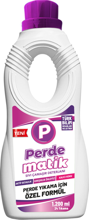 Perdematik Tül, Dantel Perde Ve Hassas Kumaşlar Için Sıvı Vegan %100 Yerli Çamaşır Deterjanı 1200 ml