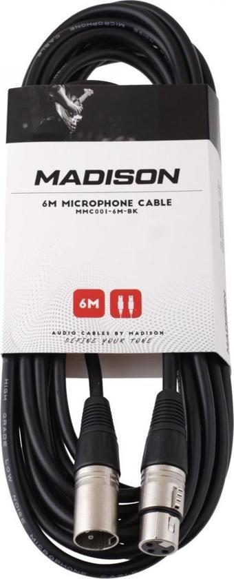 Madison MMC001-6M-BK Mikrofon Kablosu 6 Metre- SİYAH