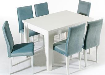 Modalife Bianco 6 Sandalye 1 Açılır Masa Yemek Masası Takımı 6 Kişilik - Aytaşı