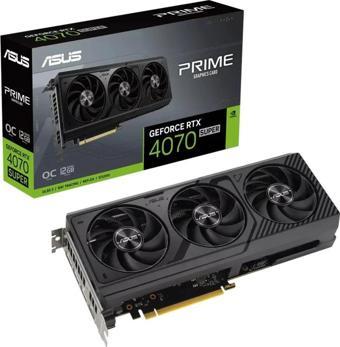 ASUS-PRIME-RTX4070S-O12G-NVIDIA-GEFORCE-RTX 4070 SUPER-12GB GDDR6X-192bit-2550MHz-HDMI-3xDP-DLSS3 EKRAN KARTI