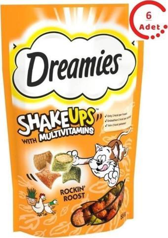 Dreamies Shakeups Multivitaminli Kedi ve Yavru Kedi Ödül Maması 55 gr x 6 Adet