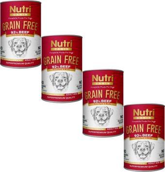 Nutri Canin 400Gr %92 Sığır Etli Tatlı Patatesli Hipo Alerjenik Tahılsız 4Adet Yaş Köpek Maması