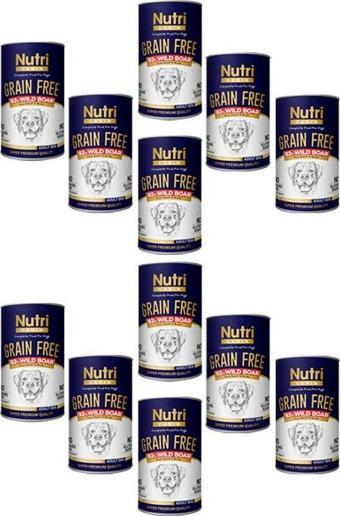 Nutri Canin 400Gr %92 Yaban Domuz Etli Tatlı Patates HipoAlerjenik Tahılsız 12Adet Yaş Köpek Maması