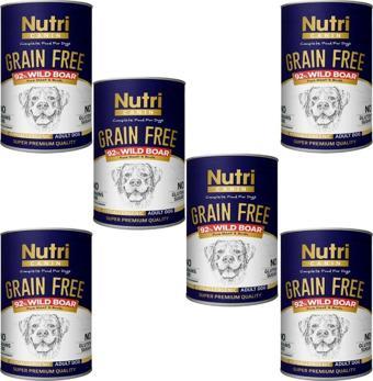 Nutri Canin 400Gr %92 Yaban Domuz Etli Tatlı Patatesli HipoAlerjenik Tahılsız 6Adet Yaş Köpek Maması