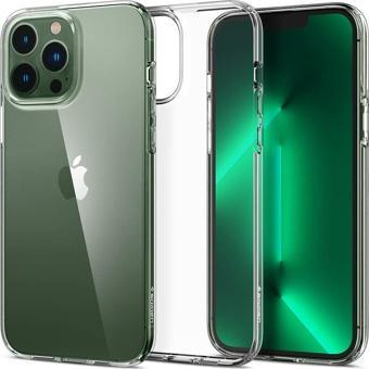 Spigen iPhone 13 Pro Max ile Uyumlu Kılıf Liquid Crystal 4 Tarafı Tam Koruma Crystal Clear