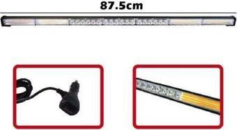 Carub Beyaz Turuncu Çakarlı Neon Led Bar Tepe Off Road Çalışma Lambası 9-30V 40W 87,5cm