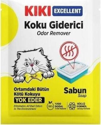 Kiki Excellent Sabun Kokulu Kedi Kumu Koku Giderici 25 Gr