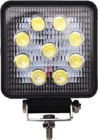 Wolfram 9 Led Kare Off Road Sis Farı Çalışma Lambası 10-30V 27W