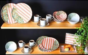 Porland Bahama 30 Parça 6 Kişilik Porselen Kahvaltı Takımı