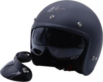 Motoanl Motosiklet Chopper Cruiser Kaskı Yarım Açık Kask Abs Malzeme Ce Onaylı Güneş Vizörlü Motor Kask