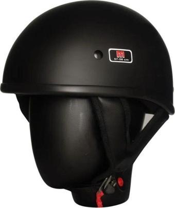 Motoanl Motosiklet Kaskı Abs Materıal Yarım Chopper Model Kask Retro Model Harley Kask Mat Black