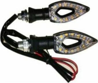 Motoanl Motosiklet Led Sinyal Takım Kayan Model 12V Yanıp Sönen Işıklar Sinyal Lambası Yb0001