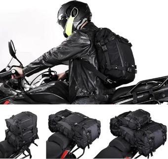 Motoanl Motosiklet Sırt Çantası,Arka Ve Yan Çanta Olma Özellikli Waterproof Motor Touring Çanta 30 Litre