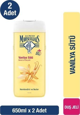 Le Petit Marseillais Duş Jeli Vanilya Sütü 650 ml x2