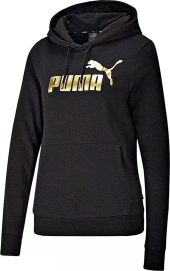 Puma ESS+ Metallic Logo  Hoodie Kadın Sweatshırt