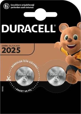 Duracell 2025 2'li 3 Volt Düğme Pil