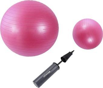 AYLA STAND 65 Cm Pembe + 25 Cm Pilates Topu 2'Li Set