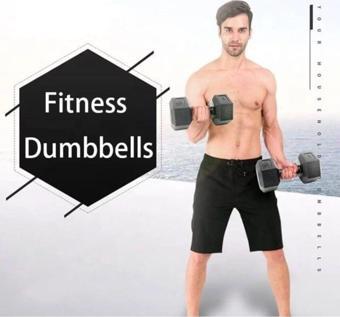 Buffer Plastik Köşeli Dambıl Set - Dumbbell Set 2X1 Kg