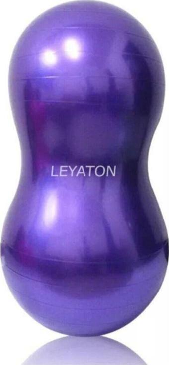 Leyaton Mor Fıstık Pilates Topu 90X45 Cm + Pompa